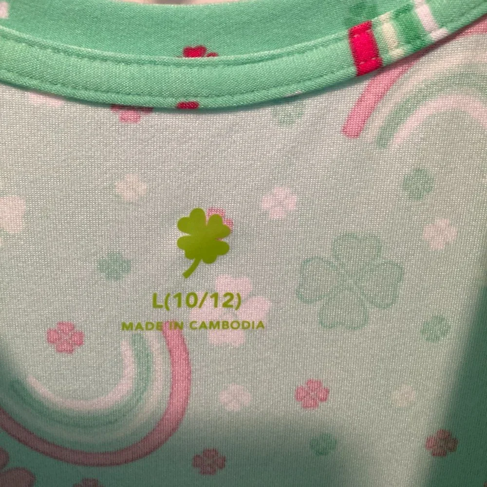 Girls Shamrock Rainbow Dress Size 10/12 NEW